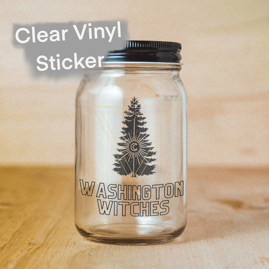 Washington Witches Facebook Group 3” Sticker - Clear, Matte, or Glossy Vinyl